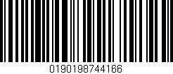 Código de barras (EAN, GTIN, SKU, ISBN): '0190198744166'
