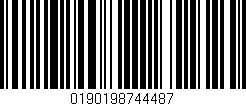 Código de barras (EAN, GTIN, SKU, ISBN): '0190198744487'