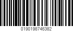 Código de barras (EAN, GTIN, SKU, ISBN): '0190198746382'