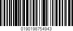 Código de barras (EAN, GTIN, SKU, ISBN): '0190198754943'