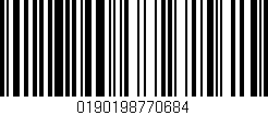 Código de barras (EAN, GTIN, SKU, ISBN): '0190198770684'