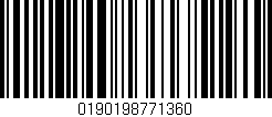 Código de barras (EAN, GTIN, SKU, ISBN): '0190198771360'