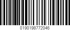 Código de barras (EAN, GTIN, SKU, ISBN): '0190198772046'