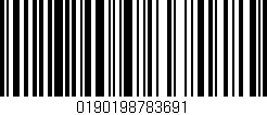 Código de barras (EAN, GTIN, SKU, ISBN): '0190198783691'