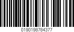 Código de barras (EAN, GTIN, SKU, ISBN): '0190198784377'