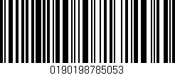Código de barras (EAN, GTIN, SKU, ISBN): '0190198785053'