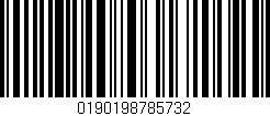 Código de barras (EAN, GTIN, SKU, ISBN): '0190198785732'