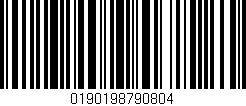 Código de barras (EAN, GTIN, SKU, ISBN): '0190198790804'