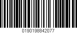 Código de barras (EAN, GTIN, SKU, ISBN): '0190198842077'