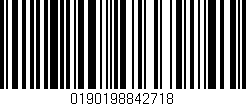Código de barras (EAN, GTIN, SKU, ISBN): '0190198842718'