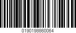 Código de barras (EAN, GTIN, SKU, ISBN): '0190198860064'