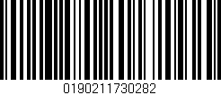 Código de barras (EAN, GTIN, SKU, ISBN): '0190211730282'