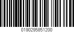 Código de barras (EAN, GTIN, SKU, ISBN): '0190295851200'