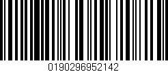 Código de barras (EAN, GTIN, SKU, ISBN): '0190296952142'