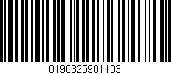 Código de barras (EAN, GTIN, SKU, ISBN): '0190325901103'