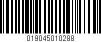 Código de barras (EAN, GTIN, SKU, ISBN): '019045010288'