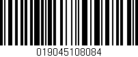 Código de barras (EAN, GTIN, SKU, ISBN): '019045108084'