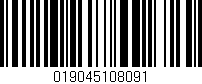 Código de barras (EAN, GTIN, SKU, ISBN): '019045108091'
