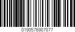 Código de barras (EAN, GTIN, SKU, ISBN): '0190576907077'