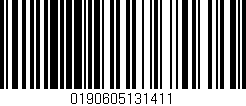 Código de barras (EAN, GTIN, SKU, ISBN): '0190605131411'