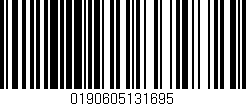 Código de barras (EAN, GTIN, SKU, ISBN): '0190605131695'