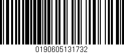 Código de barras (EAN, GTIN, SKU, ISBN): '0190605131732'