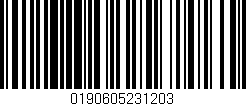 Código de barras (EAN, GTIN, SKU, ISBN): '0190605231203'