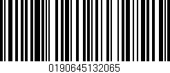 Código de barras (EAN, GTIN, SKU, ISBN): '0190645132065'