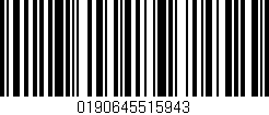 Código de barras (EAN, GTIN, SKU, ISBN): '0190645515943'