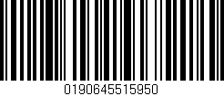 Código de barras (EAN, GTIN, SKU, ISBN): '0190645515950'