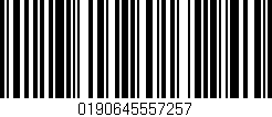Código de barras (EAN, GTIN, SKU, ISBN): '0190645557257'