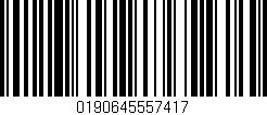 Código de barras (EAN, GTIN, SKU, ISBN): '0190645557417'