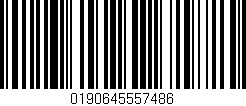 Código de barras (EAN, GTIN, SKU, ISBN): '0190645557486'