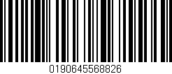Código de barras (EAN, GTIN, SKU, ISBN): '0190645568826'
