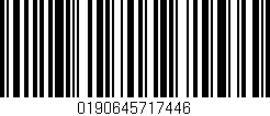 Código de barras (EAN, GTIN, SKU, ISBN): '0190645717446'