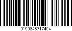 Código de barras (EAN, GTIN, SKU, ISBN): '0190645717484'