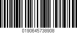 Código de barras (EAN, GTIN, SKU, ISBN): '0190645738908'