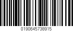 Código de barras (EAN, GTIN, SKU, ISBN): '0190645738915'