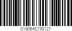 Código de barras (EAN, GTIN, SKU, ISBN): '0190645739127'