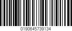 Código de barras (EAN, GTIN, SKU, ISBN): '0190645739134'