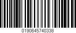 Código de barras (EAN, GTIN, SKU, ISBN): '0190645740338'