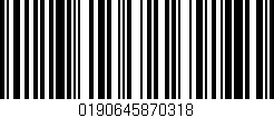 Código de barras (EAN, GTIN, SKU, ISBN): '0190645870318'