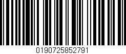 Código de barras (EAN, GTIN, SKU, ISBN): '0190725852791'