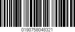 Código de barras (EAN, GTIN, SKU, ISBN): '0190758048321'