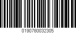 Código de barras (EAN, GTIN, SKU, ISBN): '0190780032305'