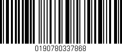 Código de barras (EAN, GTIN, SKU, ISBN): '0190780337868'