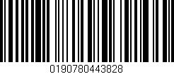 Código de barras (EAN, GTIN, SKU, ISBN): '0190780443828'
