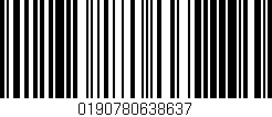 Código de barras (EAN, GTIN, SKU, ISBN): '0190780638637'