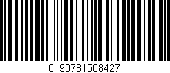 Código de barras (EAN, GTIN, SKU, ISBN): '0190781508427'