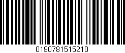 Código de barras (EAN, GTIN, SKU, ISBN): '0190781515210'